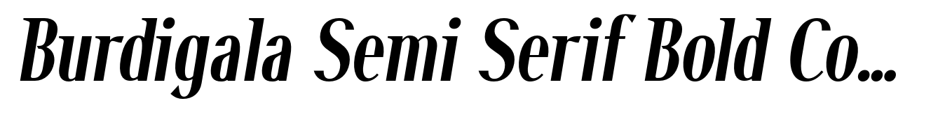 Burdigala Semi Serif Bold Condensed Italic